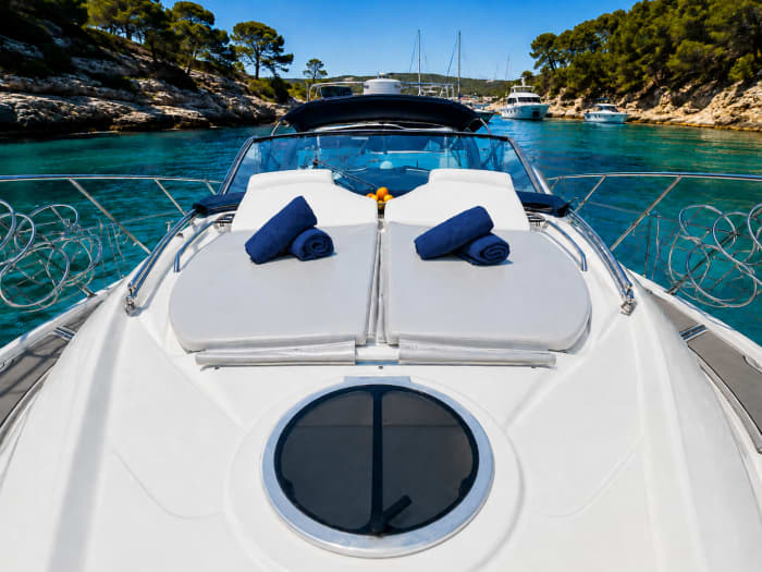 A day in Port d'Andratx on a motorboat