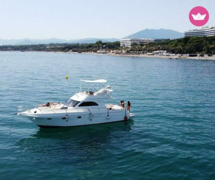Your perfect day at sea from Puerto Banús: sun, coves, music, relaxation, and dolphin watching.