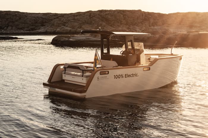 100% Electric Sunset Cruise — 2 Swim Stops + Golden Hour