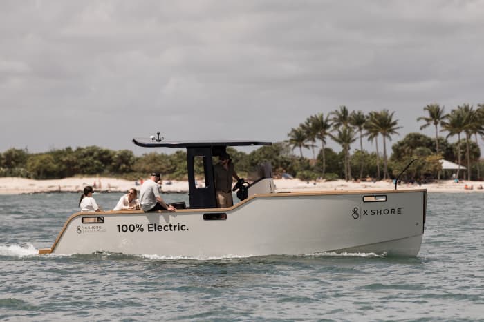 100% Electric Sunset Cruise — 2 Swim Stops + Golden Hour
