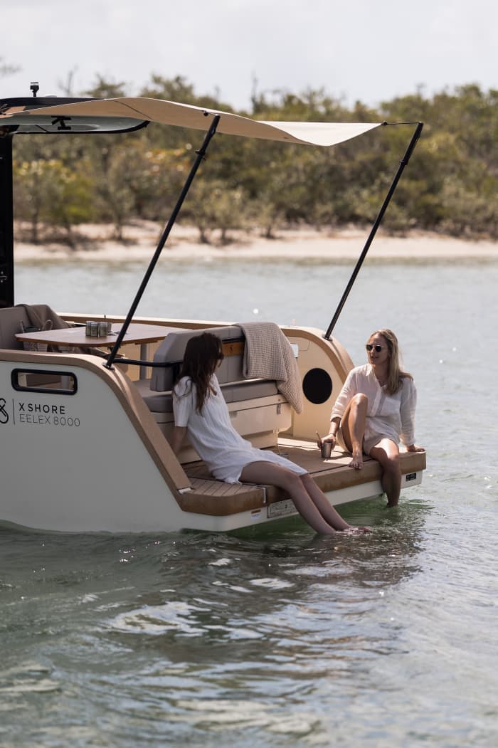 100% Electric Sunset Cruise — 2 Swim Stops + Golden Hour