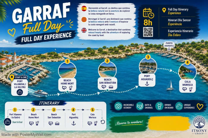 VIP boat experience with Garraf for 4 people