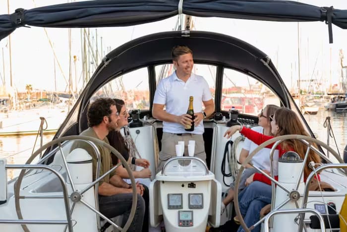 1 Hour Private Boat Trip in a beautiful Sailboat (12 passengers + crew)