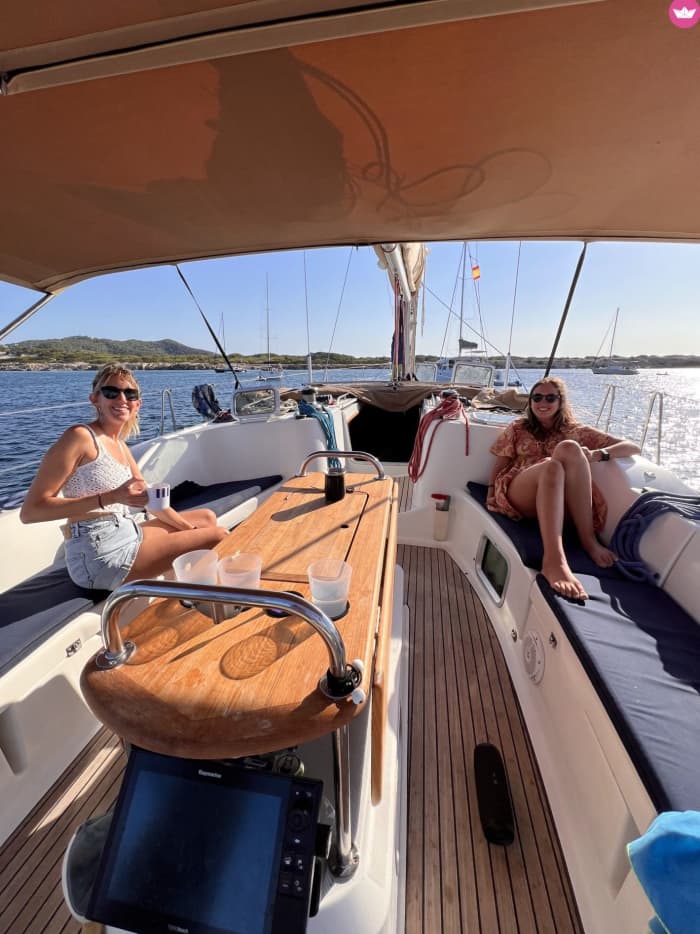 Secret coves in southern Ibiza: Sunset sailing with views of Es Vedrà