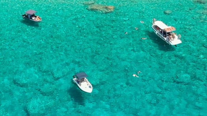 La Odisea Azul Secreta: Crucero privado de medio día por el sur de Zante