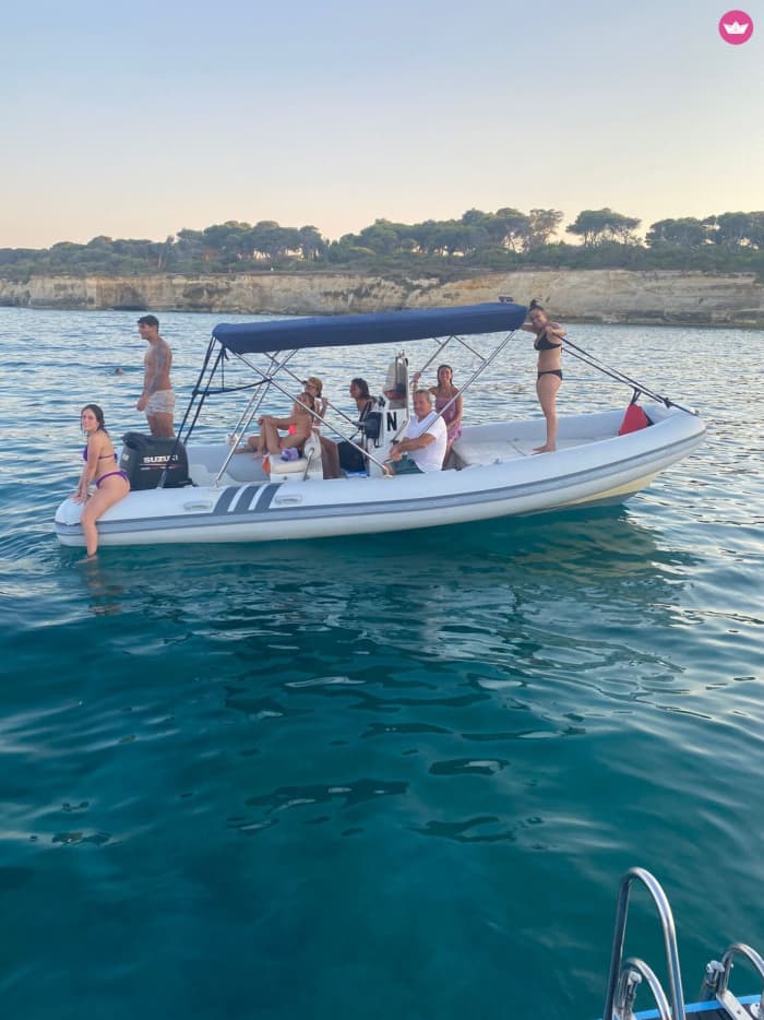 4-Hour Inflatable Boat Trip along the San Foca Coast