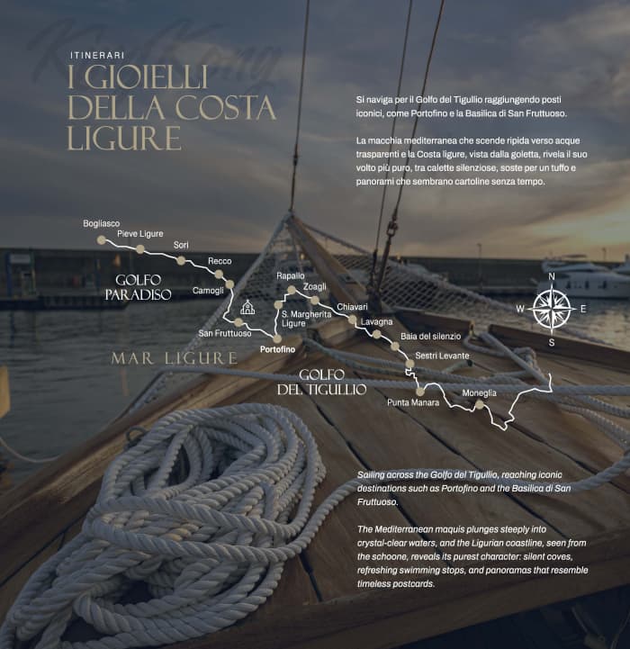 Camogli, Portofino et les criques : une journée en goélette