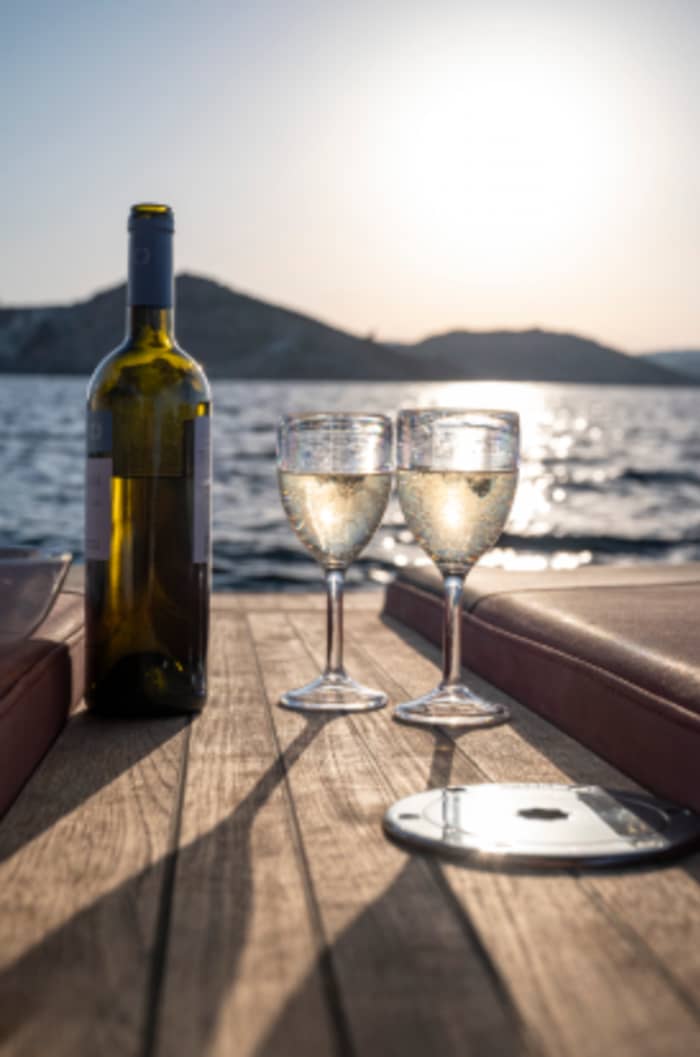 Private Sunset Proposal Boat Experience in Patmos – Romantic Setup & Champagne