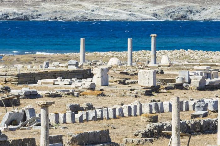 Côte sud de Rhénée, Délos et Mykonos | Croisière privée d'une journée en yacht