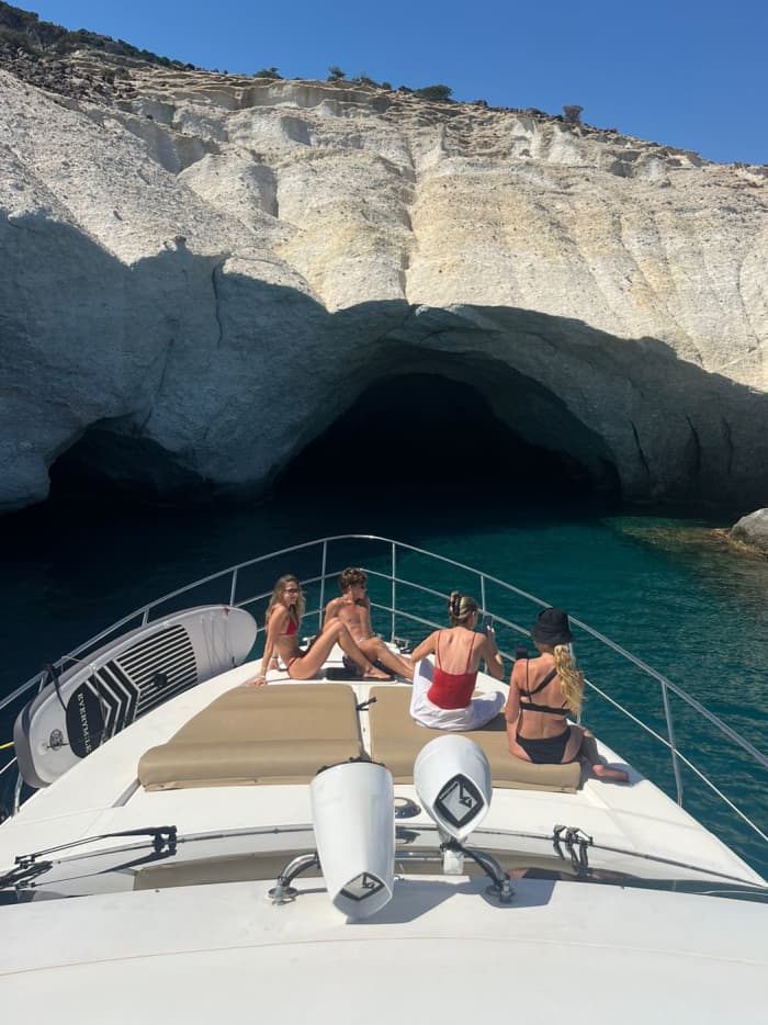 Côte sud de Rhénée, Délos et Mykonos | Croisière privée d'une journée en yacht