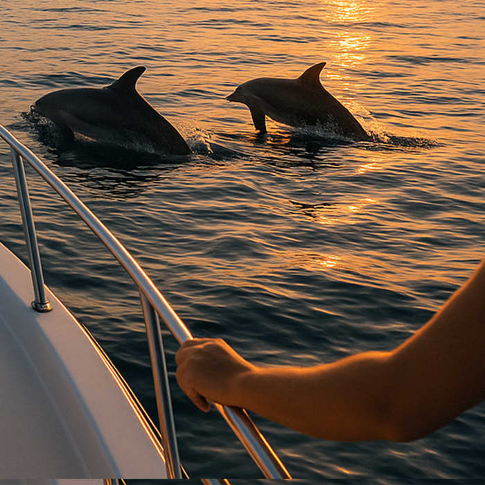 Taormina and Giardini Naxos: Dolphin Boat Tour at Sunset