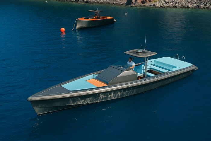 Croisière sur la Caldeira – Aventure d'une journée complète en hors-bord privé à Santorin