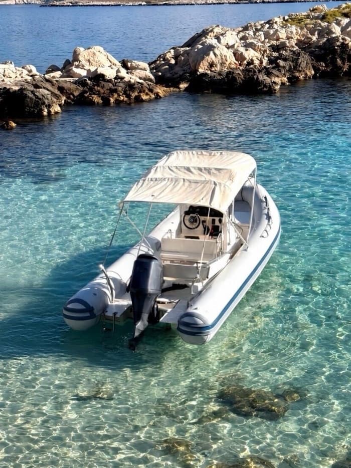 ☀️ Boottocht van 4 of 8 uur • Baaien en turquoise water • Brandstof inbegrepen