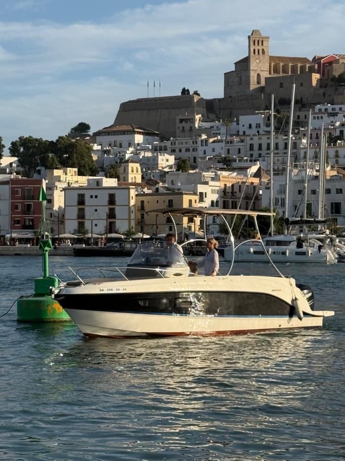 Relax on a 3-hour and 30-minute boat trip to Ibiza