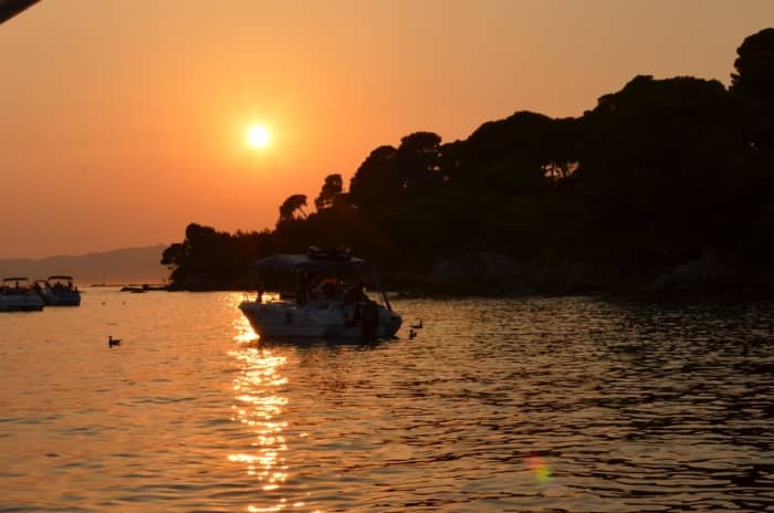 Magical sunset on the French Riviera