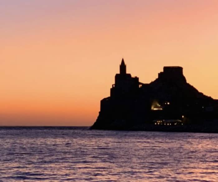 Sunset on a Sailing Boat in front of Portovenere