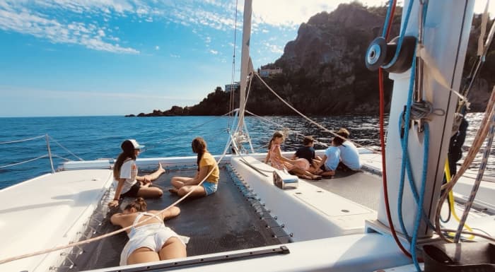 Rejs katamaranem o zachodzie słońca – Zatoka Cannes, Wyspy Lérins z Mandelieu-la-Napoule