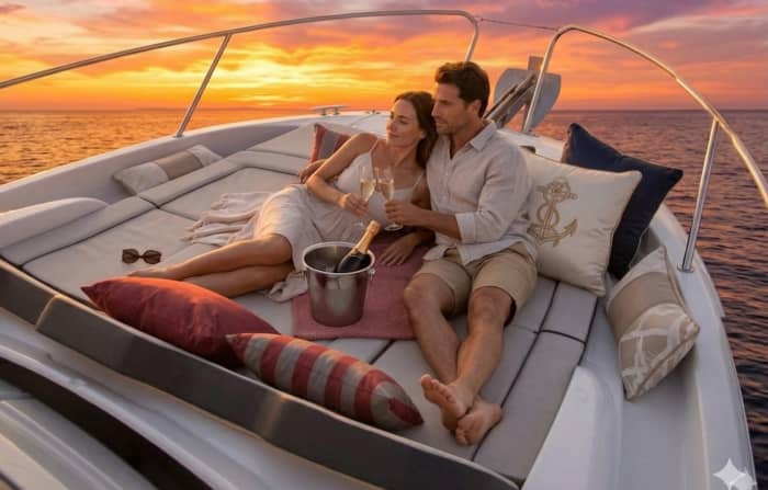 Romantic Getaway: Private Sunset & Champagne at Sea
