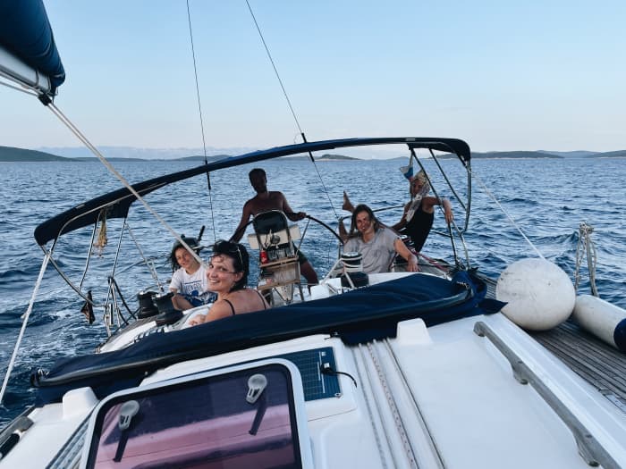 Fun day sail on Slovenian coast on a 40ft sailboat