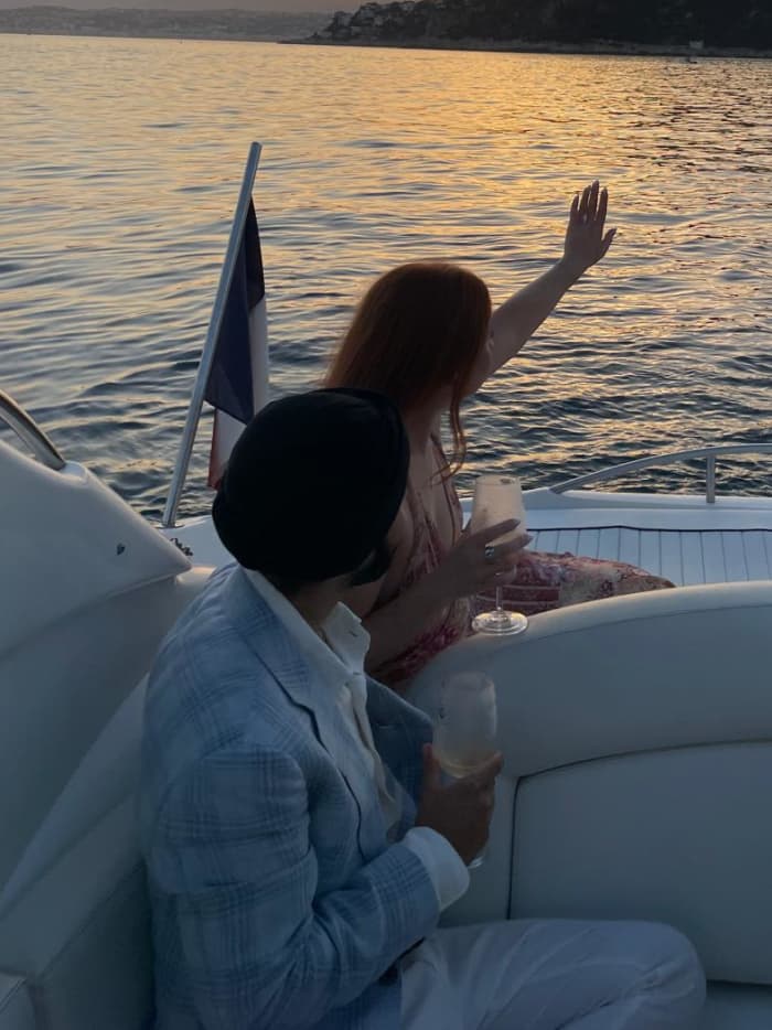 Exceptional sunset on the French Riviera
