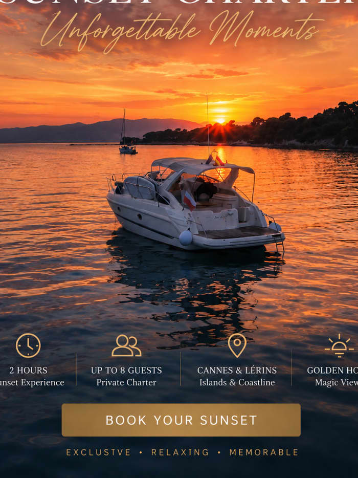 Golden Hour Yacht Experience in Cannes