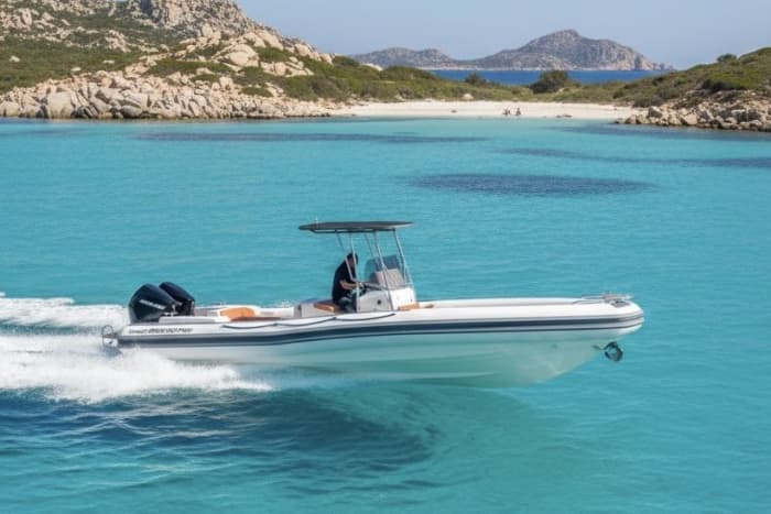 A essência de Gallura vista de barco.