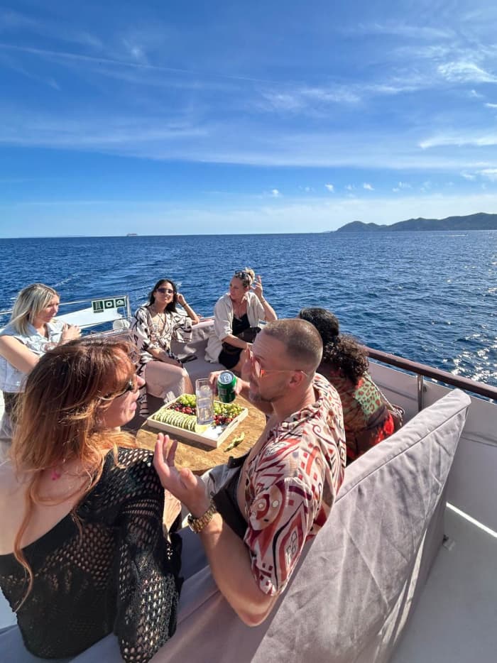 Excursion to Formentera with Sunset (6 Hours) for up to 30 people. Please inquire about pricing for larger groups.