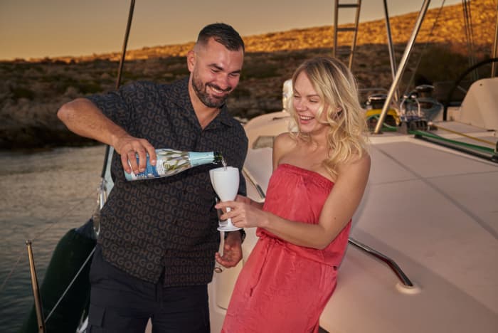 Lagoon 450F – Sunset Rhodes Anthony Quinn Bay