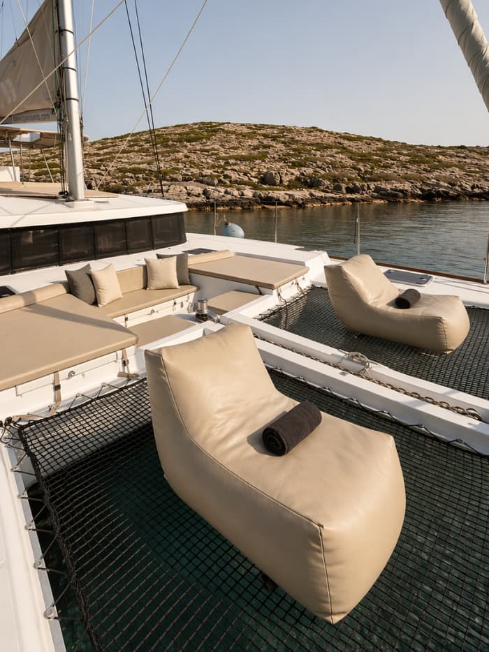 Croisière en catamaran haut de gamme à Héraklion | Menu élaboré par un chef grec figurant parmi les 50 meilleurs