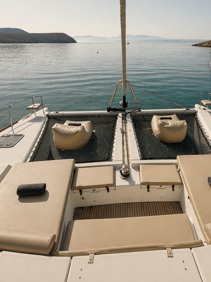 Croisière en catamaran haut de gamme à Héraklion | Menu élaboré par un chef grec figurant parmi les 50 meilleurs