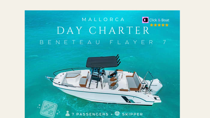 Private boat trips around Mallorca | All inclusive: skipper, fuel and water toys - 2.5 hour sunset experience (F2)