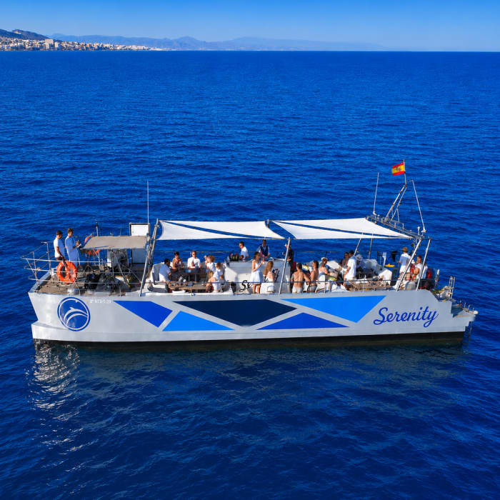 Boat for up to 25 people. Dolphin watching.