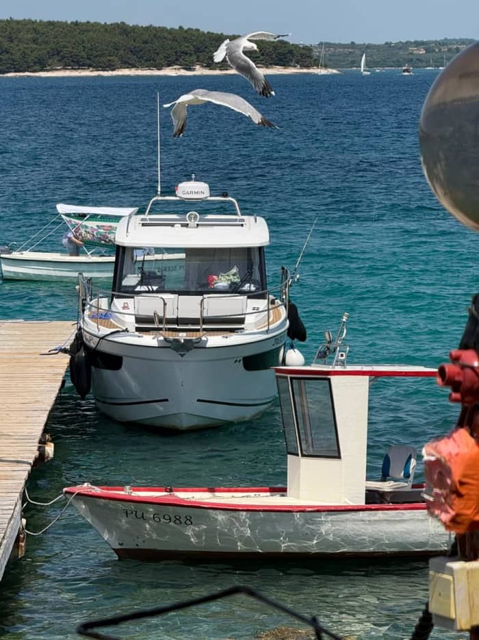Escursione in barca lungo la costa istriana: mezza giornata a bordo di una lussuosa imbarcazione.