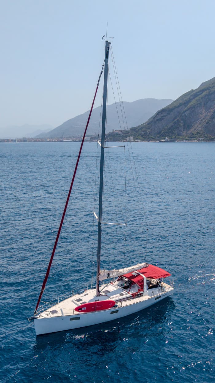 Sunset aperitif on the Sorrento Coast, aboard a Beneteau 48 - maximum 10 people