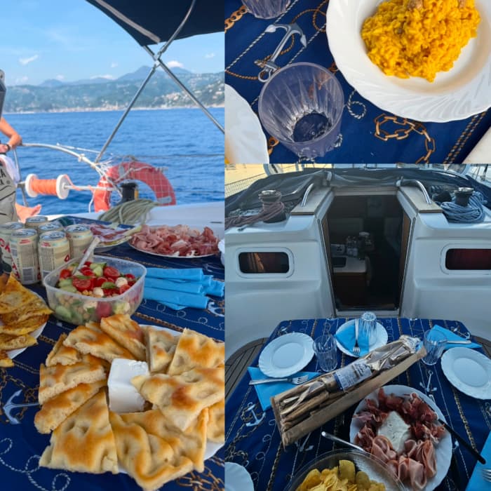 Escursione in barca a vela di mezza giornata tra Portofino e San Fruttuoso con aperitivo e degustazione di vini.