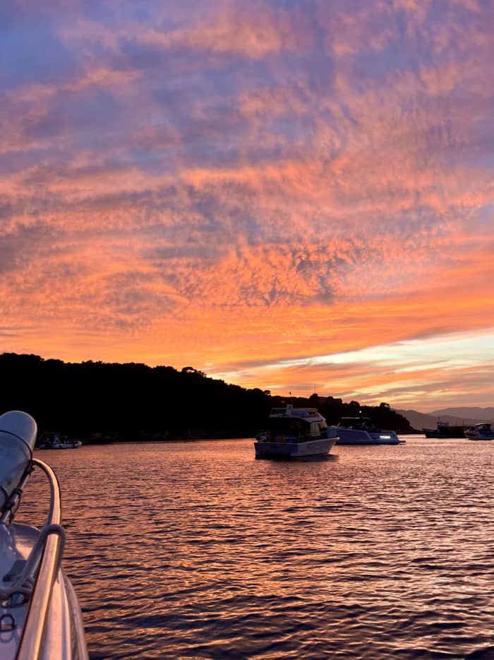 Sunset - Coucher de soleil en bateau aux Îles de Lérins