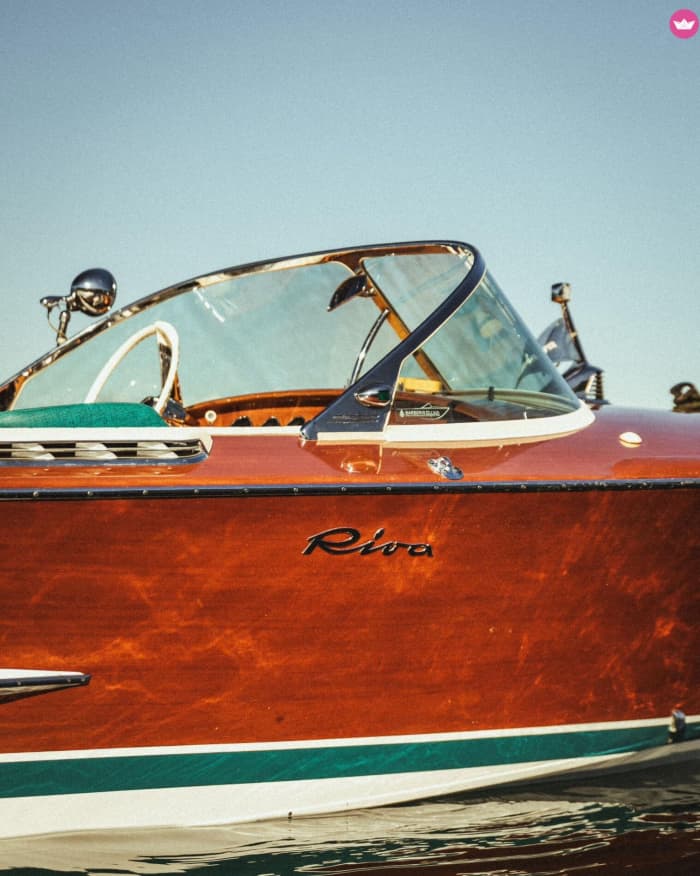 Love on the Lake – Wedding Photoshoot Aboard a Riva  Olympic