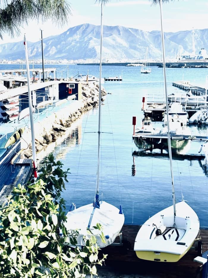 Sunset rentals between Arenella, Mondello, and the Addaura River.