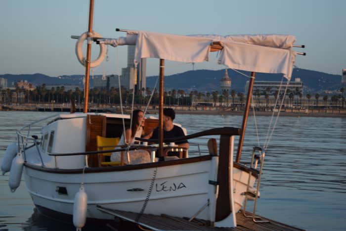 Romantic Getaway with Cava | Private Classic Boat in Barcelona