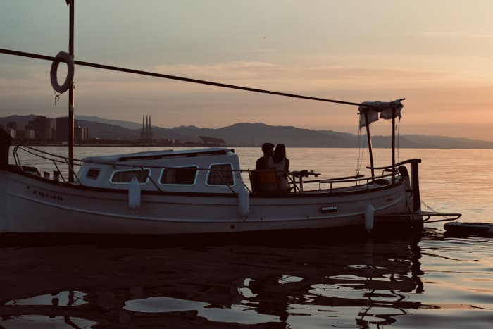 Romantic Getaway with Cava | Private Classic Boat in Barcelona
