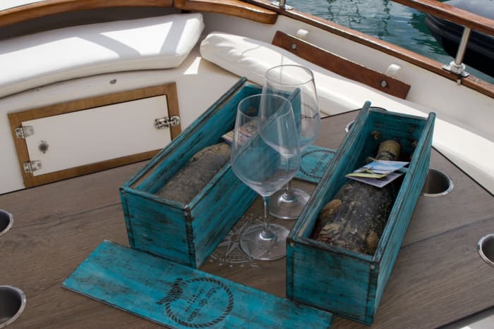 Sunrise in Barcelona: Breakfast on a traditional Mediterranean boat.