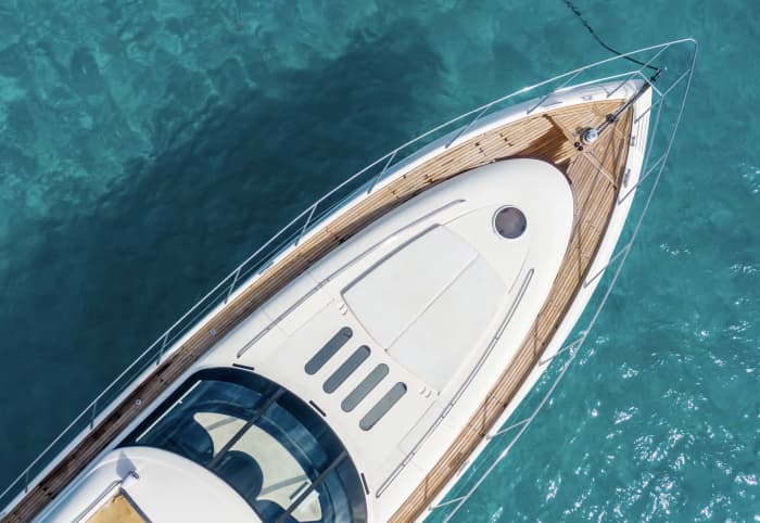Princess V65 Tudo incluído: combustível, capitão, rota para Formentera Illetas com preço fixo e sem preocupações.