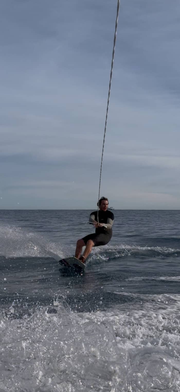 A short water skiing/wakeboarding session