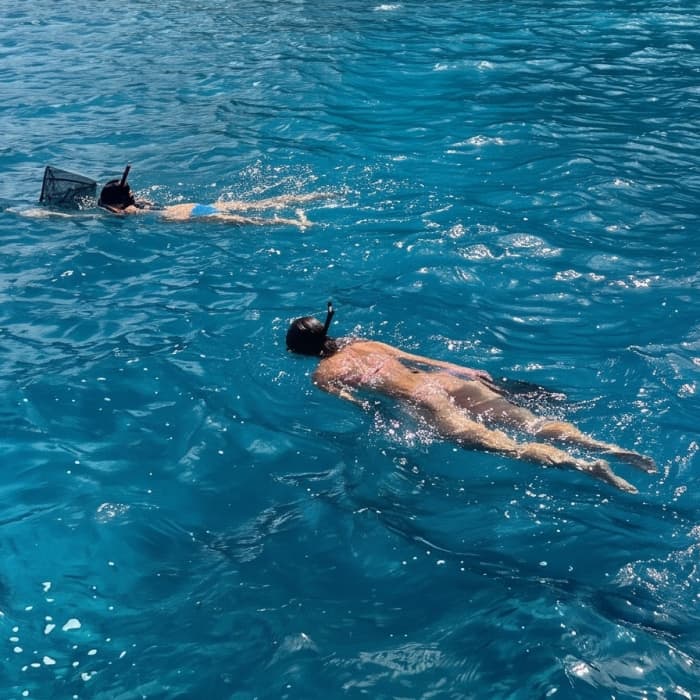 Snorkelen, barbecueën en andere activiteiten op een privé-motu in Bora Bora.