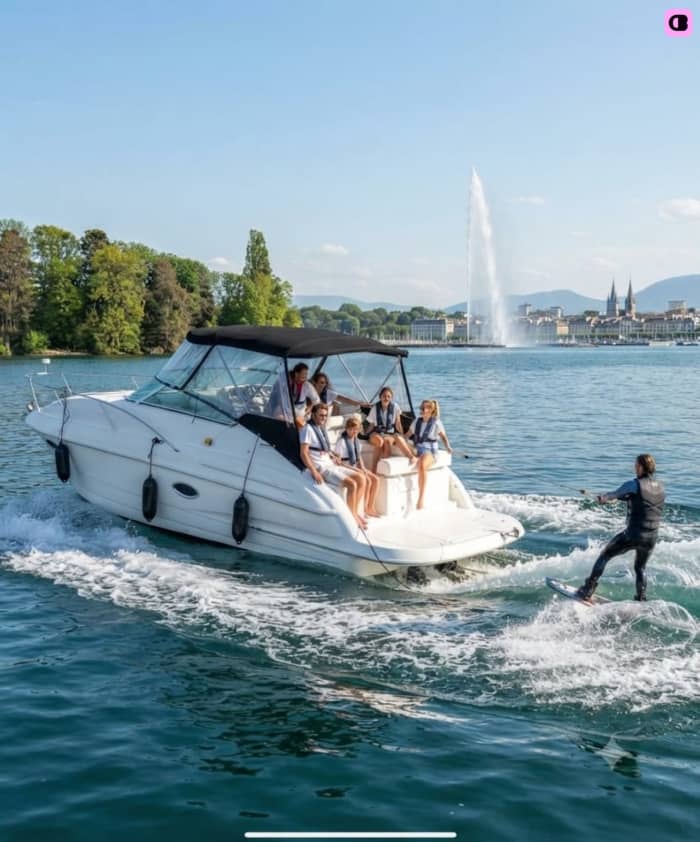 Uitzonderlijke boottocht van een halve dag op het Meer van Genève: watersporten en aperitiefjes