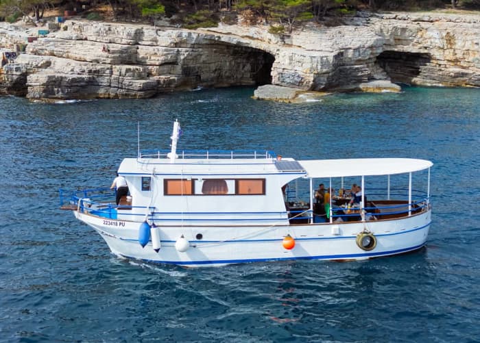 Pula: Private Sunset Dolphin Cruise with BBQ Dinner & Drinks