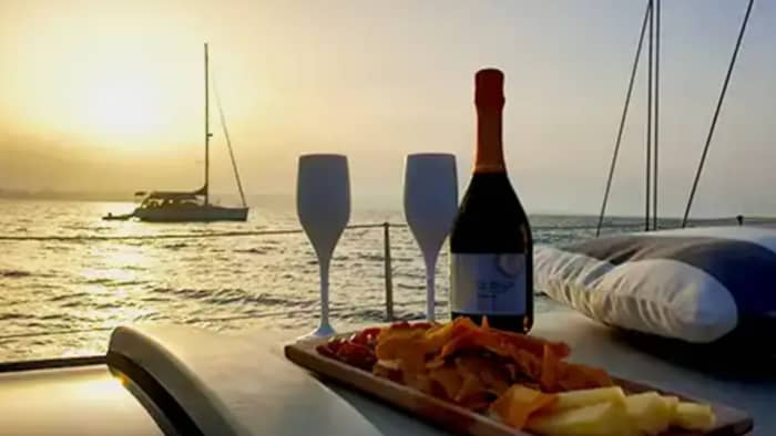 Aperitif at sunset in Naples