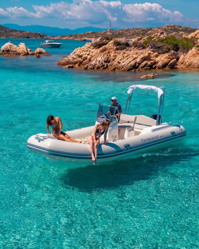 Half-day trip to Spargi and Budelli by dinghy