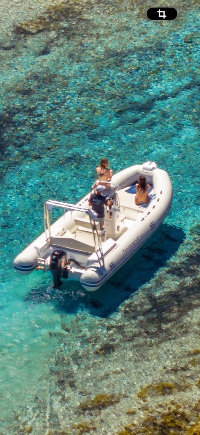 Half-day trip to Spargi and Budelli by dinghy
