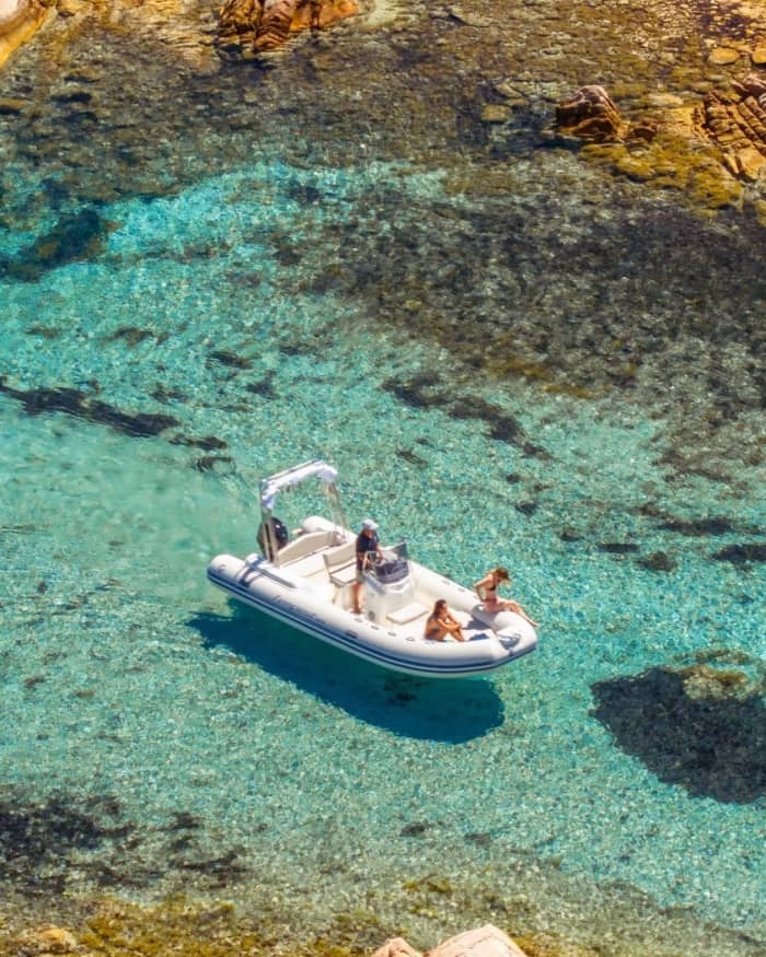 Half-day trip to Spargi and Budelli by dinghy